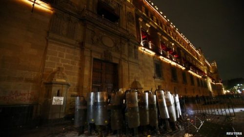 riot police, mexico City