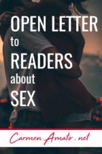 Open Letter to Readers About Sex | Author Carmen Amato