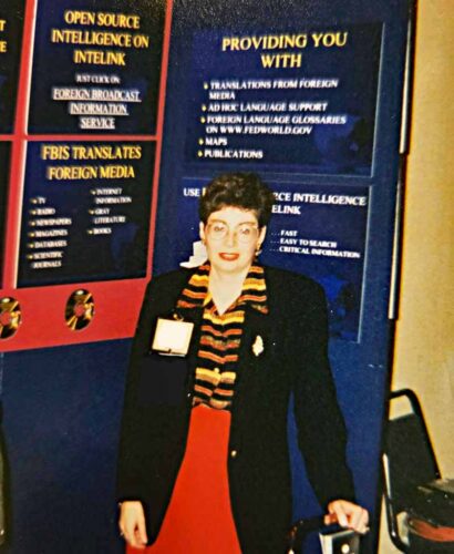 Carmen Amato at FBIS event, late 1980s