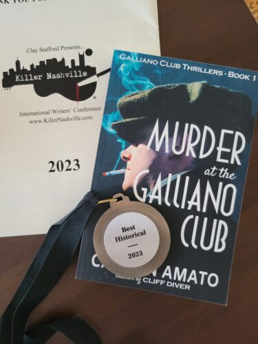 Award for Murder at the Galliano Club Killer Nashville 2023