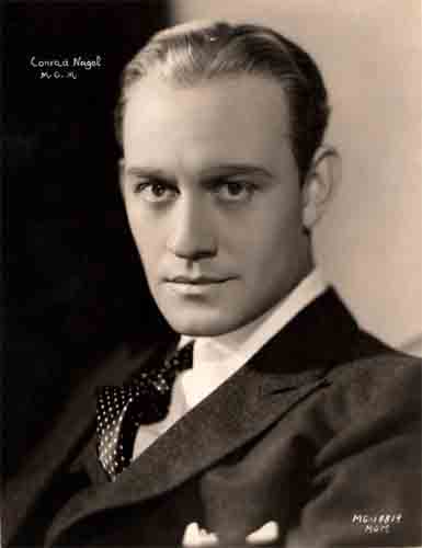 1920s film star Conrad Nagel as fictional character Karol Dombrowski