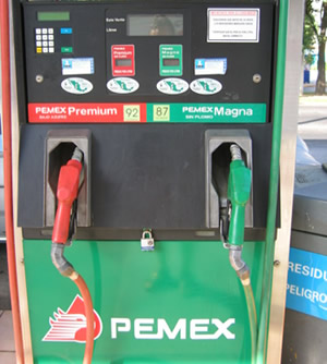 PEMEX gas pump. Courtesy mexadventure.com/mexico-travel/Fuel.cfm